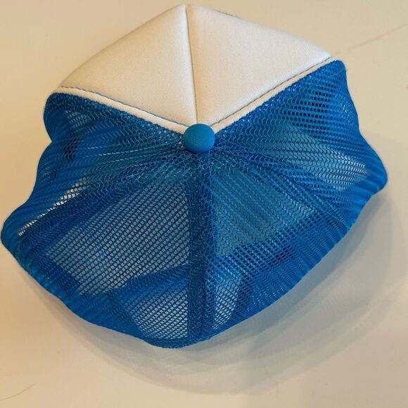 Custom OTTO Blue and White Trucker Hat with Colorful Patches peace!!! - Picture 2 of 5